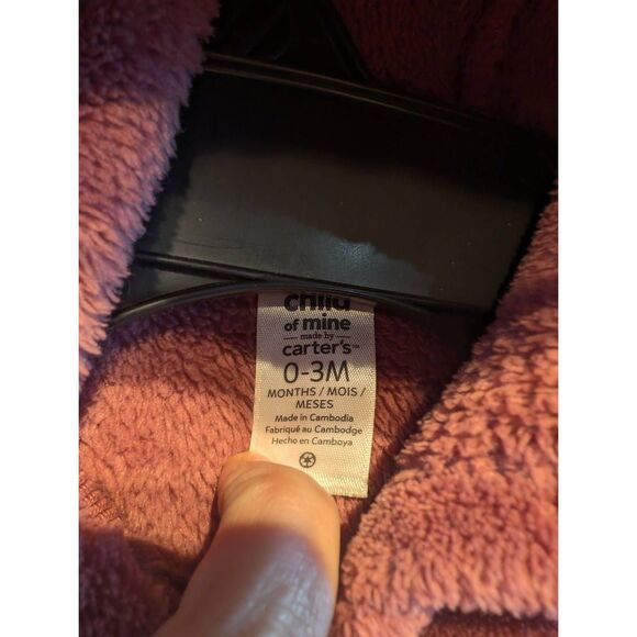 Child o Mine plush soft full zip hoodie 0-3 - Picture 4 of 4